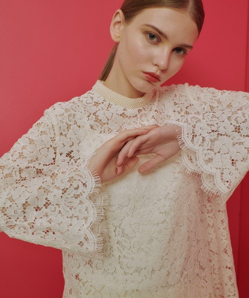 LOULOU WILLOUGHBY エンジェルスリーブレースブラウス LOULOU WILLOUGHBY（ルルウィルビー）の「【LOULOU WILLOUGHBY