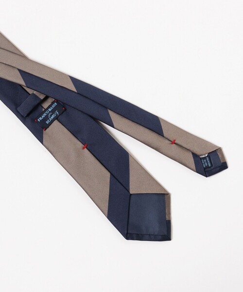 新品❗️FRANCO BASSI シルクネクタイ ネイビーゴールド 新品☆Franco bassi ネイビー×ゴールドストライプネクタイ シルク