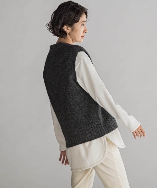 ニット セーター モヘアスパンコールニット「手洗い可能」 レディース la.f ニット セーター モヘアスパンコールニット「手洗い可能