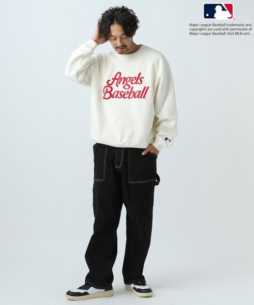 【入手困難】90s MLB Indians バックプリント 刺繍ロゴ スウェット MLB トレーナー スウェット 「MLB(メジャーリーグベースボール