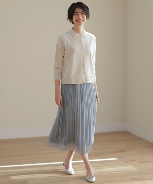 J.PRESS LADIES 【洗える】ニットポロ カーディガン M J.PRESS（J.プレス） ニット セーター 「洗える」ニットポロ