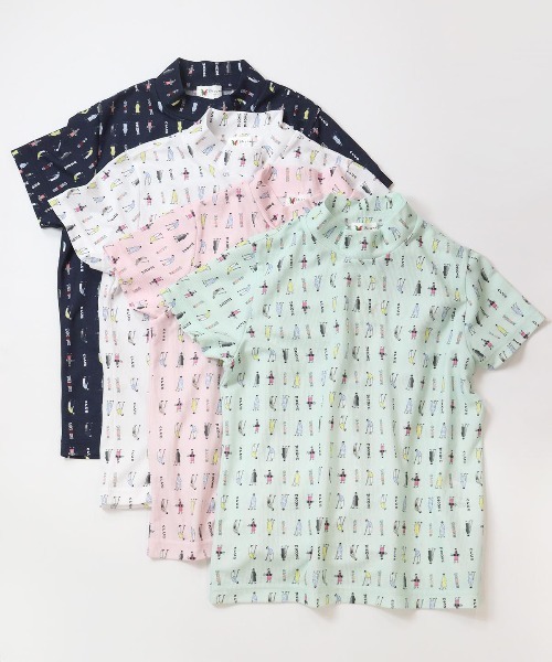 Picone CLUB（ピッコーネクラブ） tシャツ 半袖 ゴルフピコ柄プル