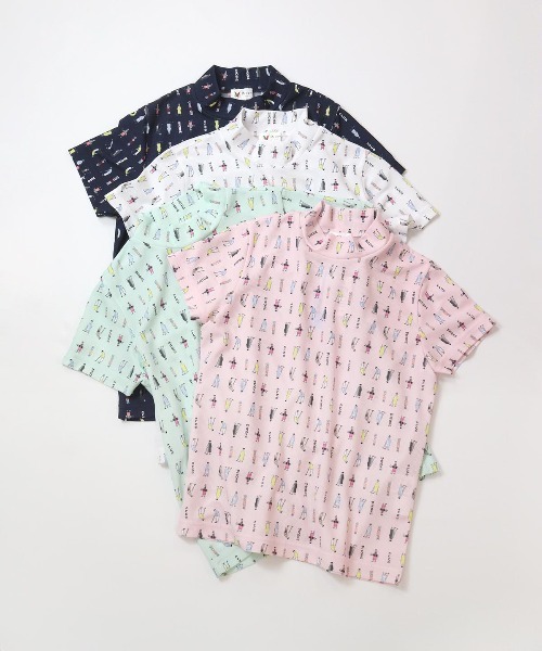 Picone CLUB（ピッコーネクラブ） tシャツ 半袖 ゴルフピコ柄プル