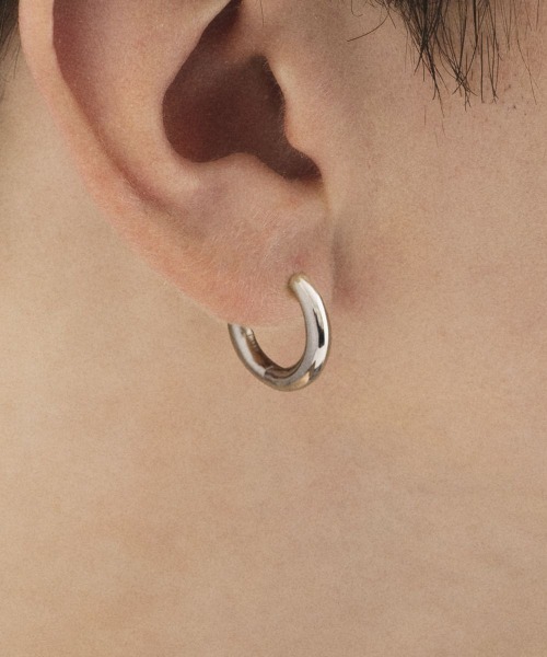 4℃ HOMME+ シルバーフープピアス 4℃ HOMME+ ピアス シルバー フープ メンズ レディース