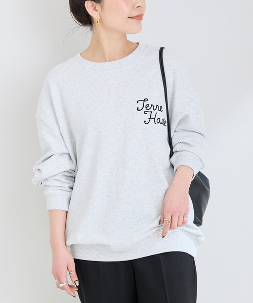 tシャツ ロゴ刺繍スウェット レディース