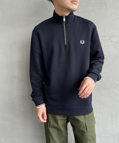 FRED PERRY 「FRED PERRY」 スウェットカットソー L ブラック