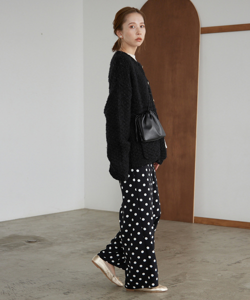 SLOBE IENA ツイードノーカラージャケット SLOBE IENA（スローブイエナ）の「ツイードニットジャケット◇（ノー