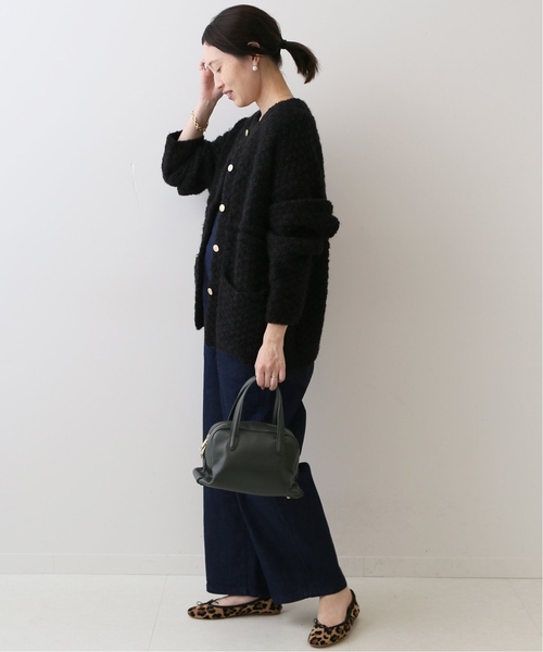 SLOBE IENAイエナ未使用級＊ジャケットライトツィードオフィスカジュアル ツィードニットジャケット（ノーカラージャケット）｜SLOBE IENA