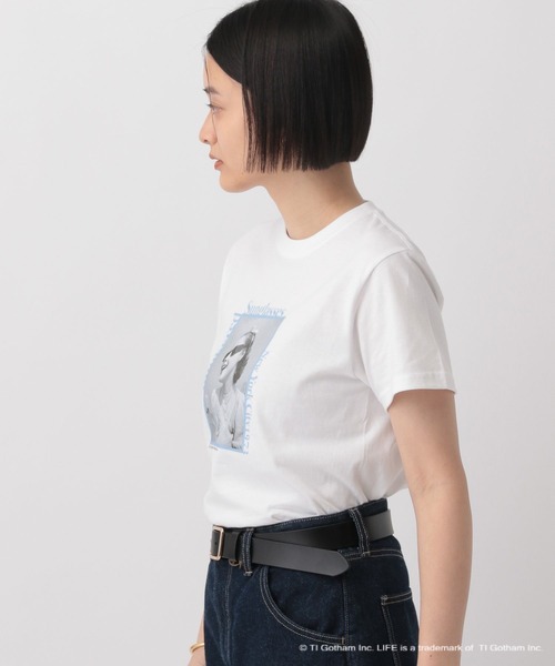 レディフォトコンパクトTシャツ ホワイト A part by tシャツ 「別注」LIFEコンパクトフォトTEE レディース