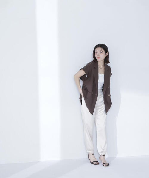 NATURAL BEAUTY BASIC ベージュ ダブルブレストピーコート NATURAL BEAUTY BASIC ベージュ ダブルブレストピーコート