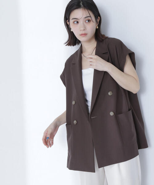 NATURAL BEAUTY BASIC コート アウター ダブルブレストボクシー