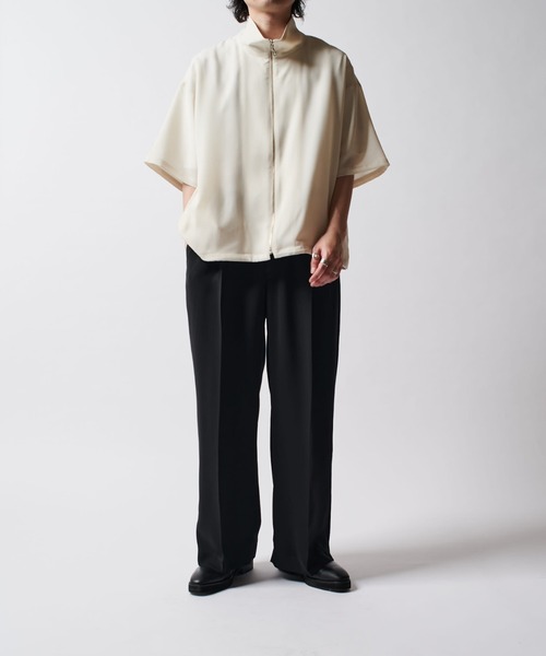 パンツ lui's 2TACK P/W WIDE TAPERED PANTS S Lui's スラックス ワイドスラックス メンズ : ZOZOTOWN Yahoo!店