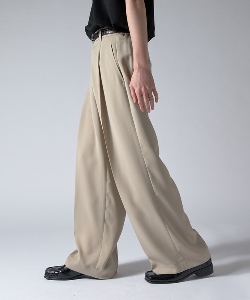 Lui's スラックス ワイドスラックス メンズ : ZOZOTOWN Yahoo!店