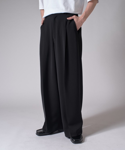 Lui's スラックス ワイドスラックス メンズ : ZOZOTOWN Yahoo!店