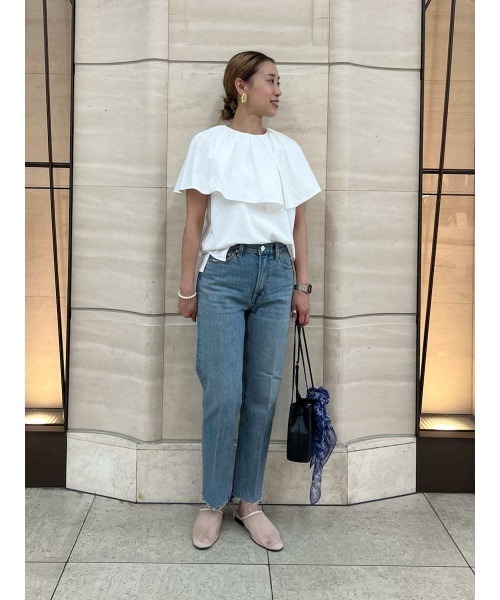 tシャツ 布帛ドッキング レディース URBAN RESEARCH DOORS tシャツ シャーリング布帛ドッキング