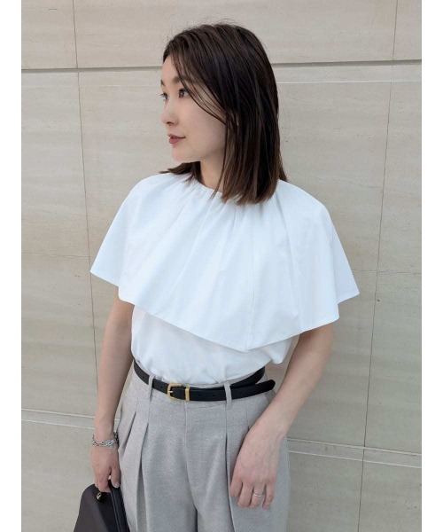 tシャツ 布帛ドッキングトップス レディース Mila Owen tシャツ アシメカラー布帛ドッキングカットトップス