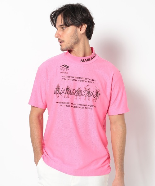 MARK&LONA マークアンドロナ モックネック半袖Tシャツ スカル ロゴ M 000000007670_wQzshO5.jpg