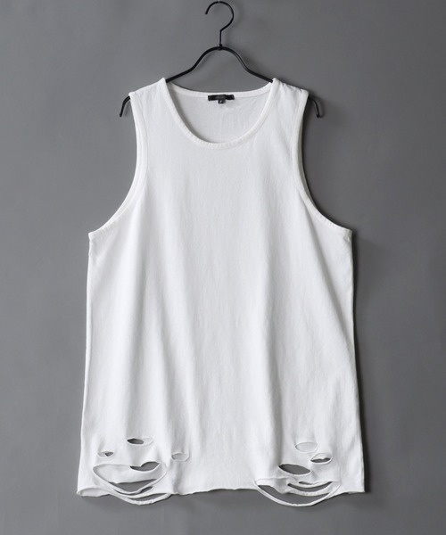 ダメージタンクトップ SITRY タンクトップ Damage Layered Tank Top/ダメージ加工