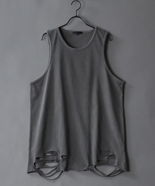 SITRY タンクトップ Damage Layered Tank Top/ダメージ加工
