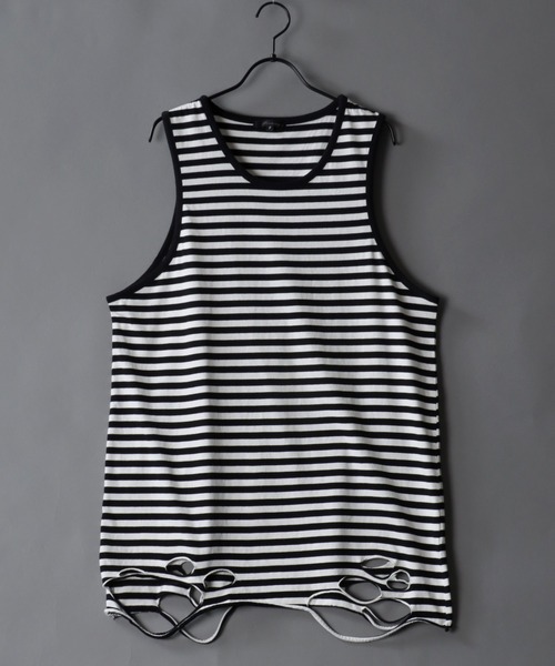 ダメージタンクトップ SITRY タンクトップ Damage Layered Tank Top/ダメージ加工