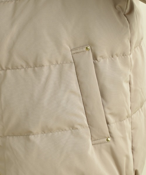 「INTERPLANET」 ダウンジャケット MEDIUM グレイッシュベージュ レディース_画像3