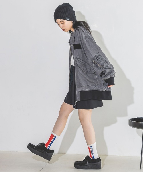 JEANASIS ブルゾン　黒　★新品 JEANASIS 「JEANASIS」 ブルゾン FREE ブラック×ブラック