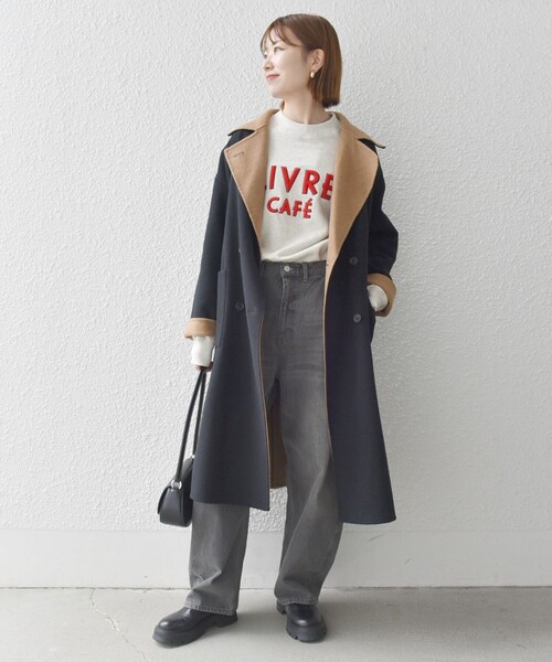 SHIPS any 「SHIPS any」 チェスターコート ONE SIZE ネイビー