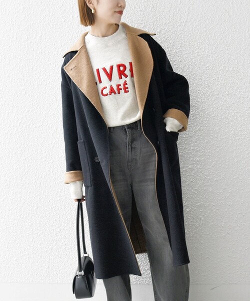 SHIPS any 「SHIPS any」 チェスターコート ONE SIZE ネイビー