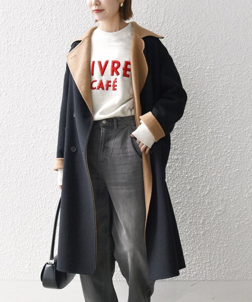SHIPS any 「SHIPS any」 チェスターコート ONE SIZE ネイビー