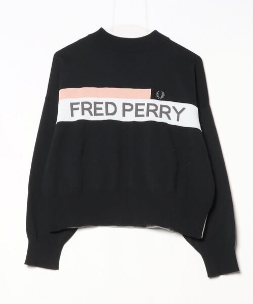 「FRED PERRY」 長袖ニット 10 ブラック レディース