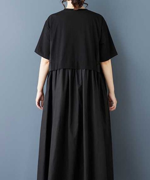 CADBURY ワンピース 半袖ギャザードッキングワンピース : ZOZOTOWN