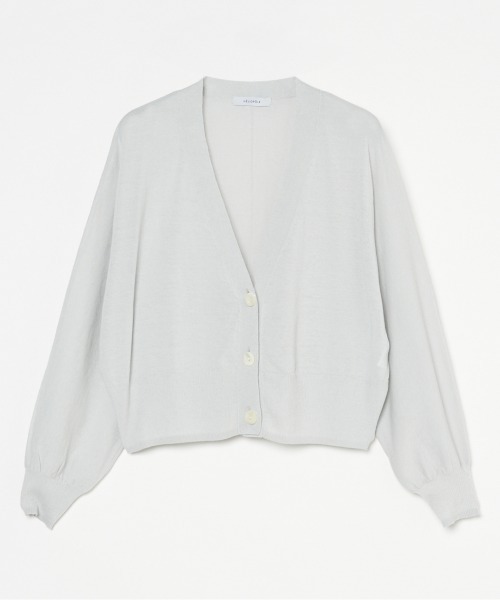 ニット セーター SHEER KNIT CROPPED CARDIGAN レディース