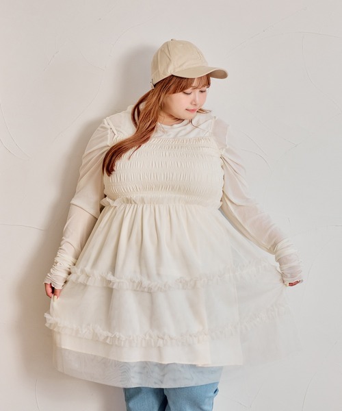 Louiosy 「Louiosy」 キャミソールワンピース 4L アイボリー