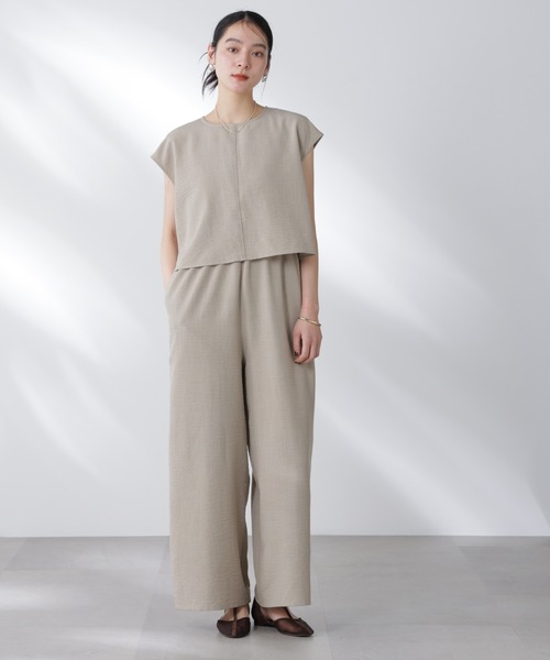 ナノユニバース（NANO universe）/フレンチスリーブオールインワン NANO universe（ナノ・ユニバース） オールインワン フレンチスリーブ