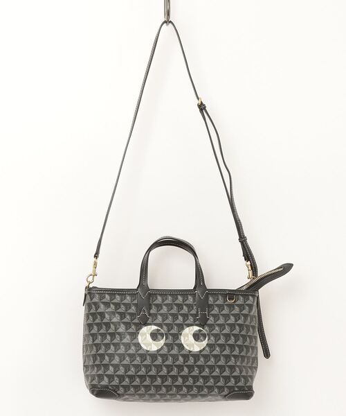 ★ANYA HINDMARCH★ EYES 2WAYハンドバッグ ANYA HINDMARCH 「ANYA HINDMARCH」 EYES 2WAYバッグ - ブラック