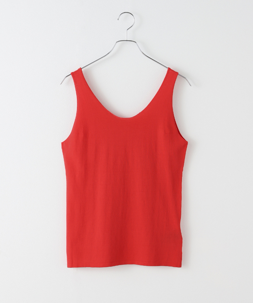 plage タンクトップ ノースリーブ COTTON KNIT タンク