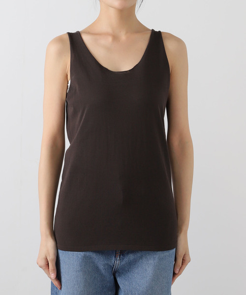 plage タンクトップ ノースリーブ COTTON KNIT タンク