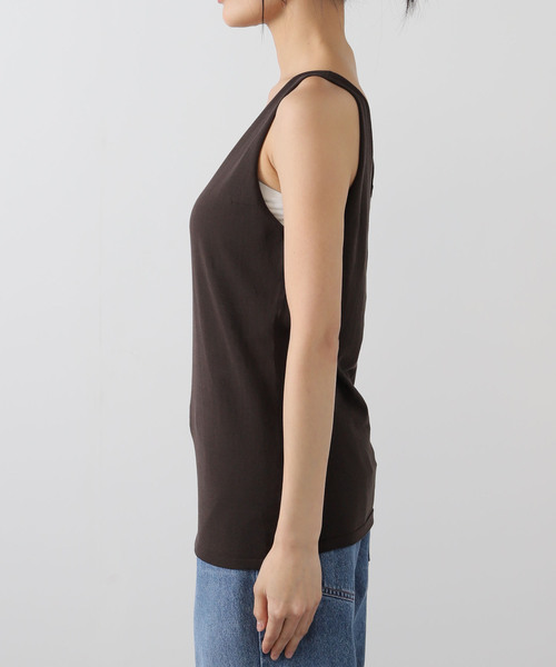 Plage◆ノースリーブカットソー/コットン/BRW/無地/24-080-922-1140-2-0 Plage(プラージュ) ノースリーブカットソー19080922110020
