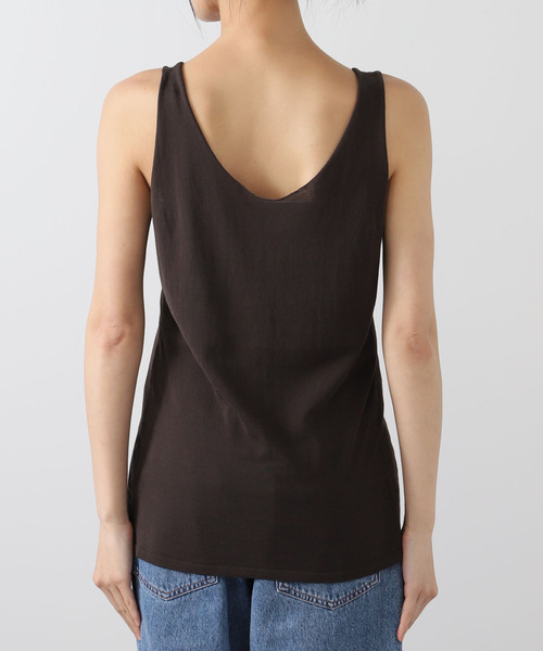plage タンクトップ ノースリーブ COTTON KNIT タンク