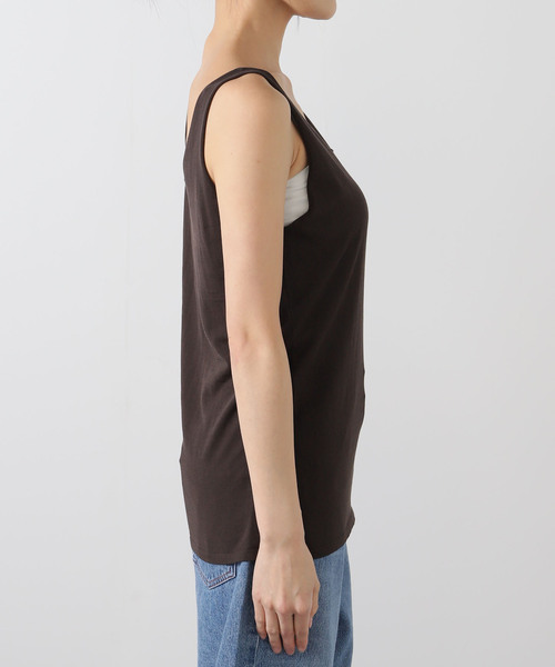 タンクトップ ノースリーブ COTTON KNIT タンク レディース plage タンクトップ ノースリーブ COTTON KNIT タンク