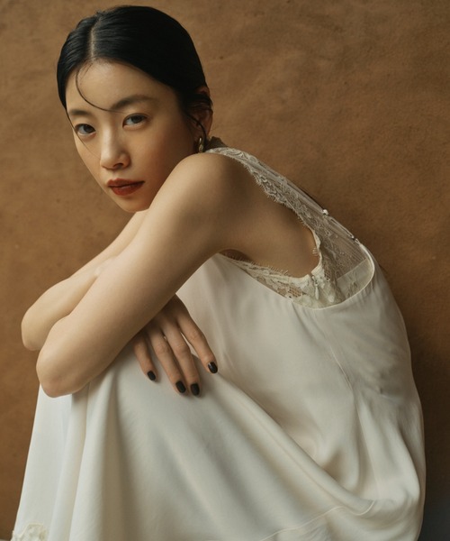 anuans ワンピース レースレイヤードキャミワンピース : ZOZOTOWN