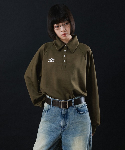UMBRO オリーブ 長袖ポロシャツ UMBRO オリーブ 長袖ポロシャツ 長袖ポロシャツの通販