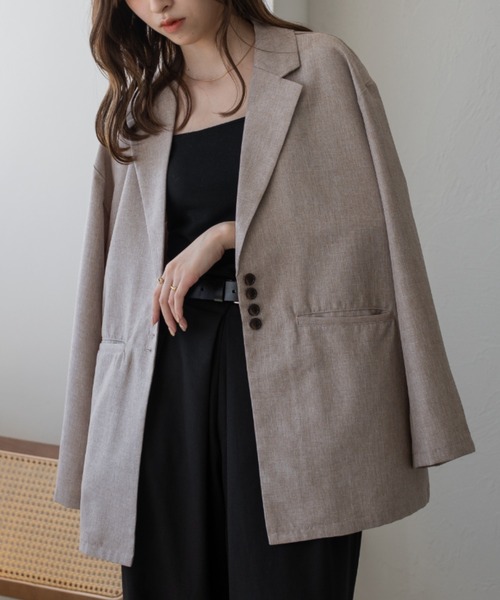 MARKAWARE テーラードジャケット グレイッシュベージュ STEVENS JACKET（テーラードジャケット）｜markaware（マーカ