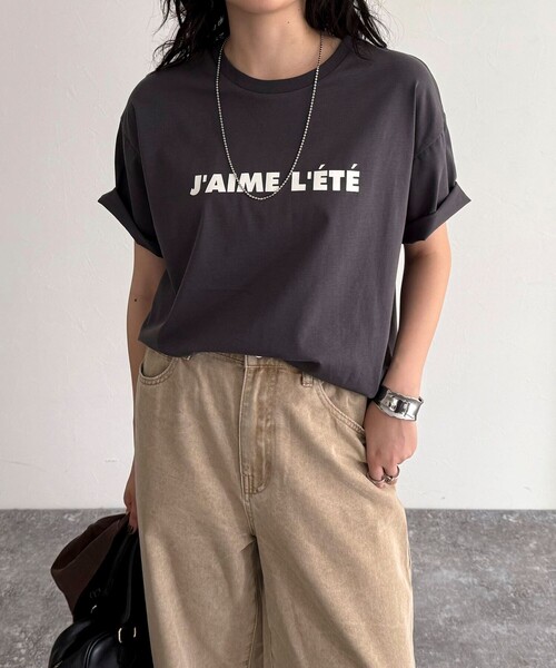 tシャツ シルケットサマーロゴ半袖Tシャツ レディース