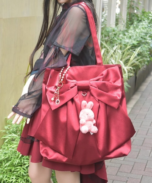 axes femme（アクシーズ ファム） トートバッグ タテ型ビッグリボン