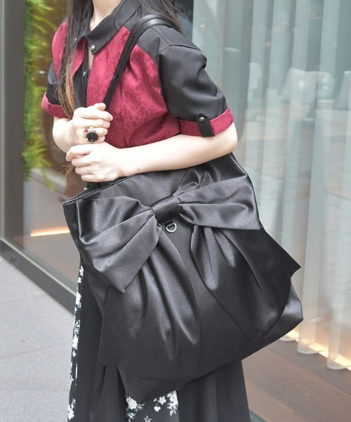axes femme（アクシーズ ファム） トートバッグ タテ型ビッグリボン