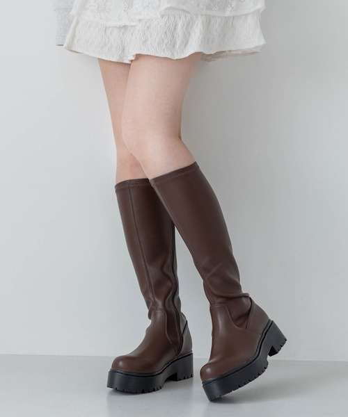 EVOL（イーボル） ブーツ 「S-LLサイズ展開・美脚効果あり」ストレッチ