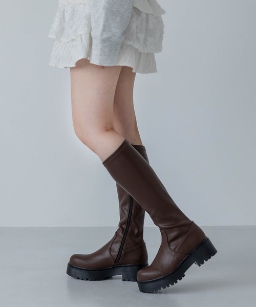 EVOL（イーボル） ブーツ 「S-LLサイズ展開・美脚効果あり」ストレッチ