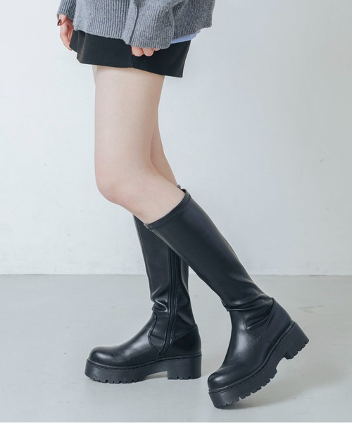 EVOL（イーボル） ブーツ 「S-LLサイズ展開・美脚効果あり」ストレッチ
