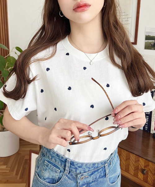 「moment+」 半袖Tシャツ M オートミール レディース